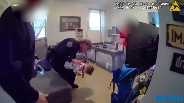 Parents applaud NYPD officers who saved their 10-month-old baby from choking